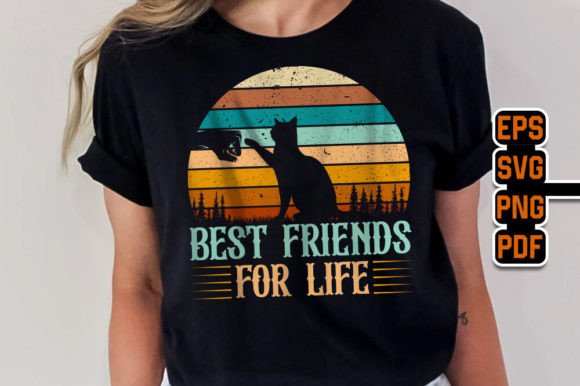 Best Friends for Life – Cat Retro Design