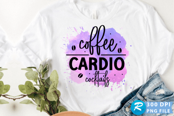 Coffee Cardio Cocktails PNG Design