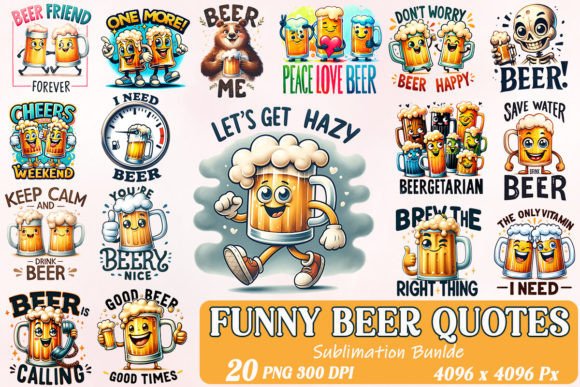 Funny Beer Quotes Sublimation Bundle