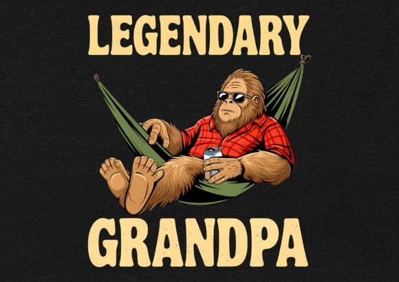 Legendary Grandpa T-Shirt Design Graphics
