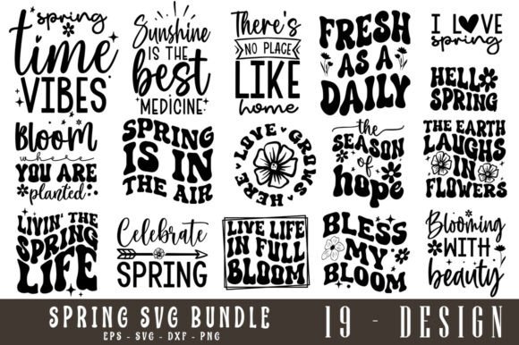Spring SVG Bundle: Welcome Spring Graphics for Crafts