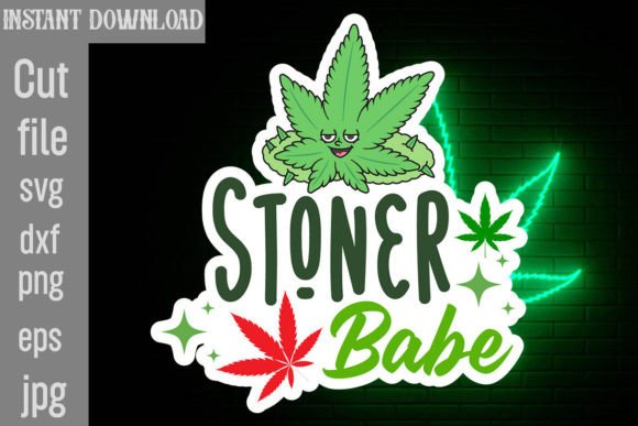 Stoner Babe SVG Cut File: Graphics for Crafts & Creative Branding