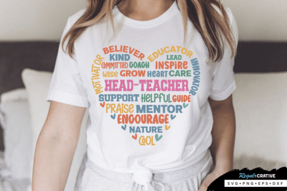 Teacher Heart SVG Design: Graphics for Crafts & Local Branding